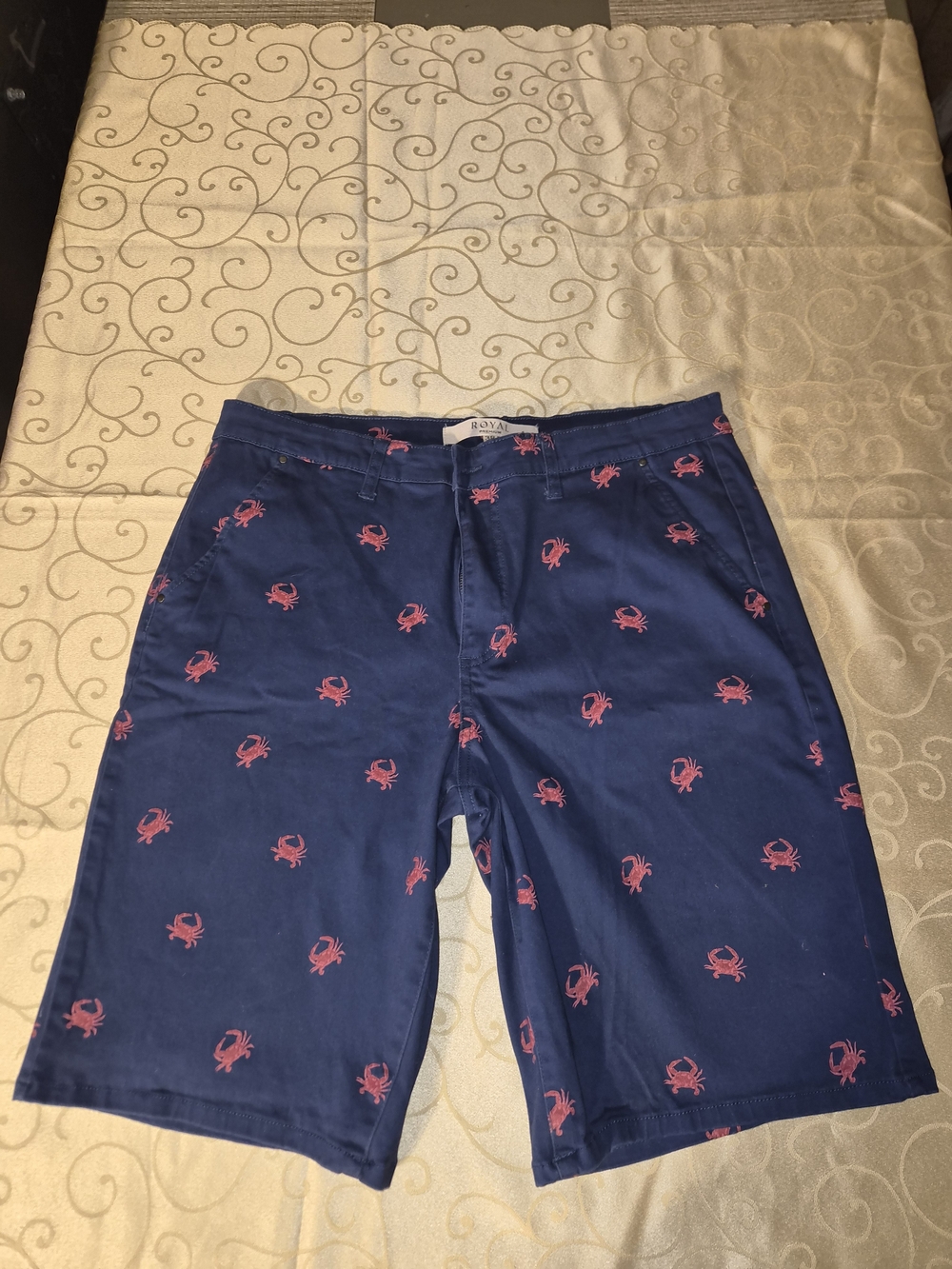 Royal Navy Crab Embroidered Shorts
